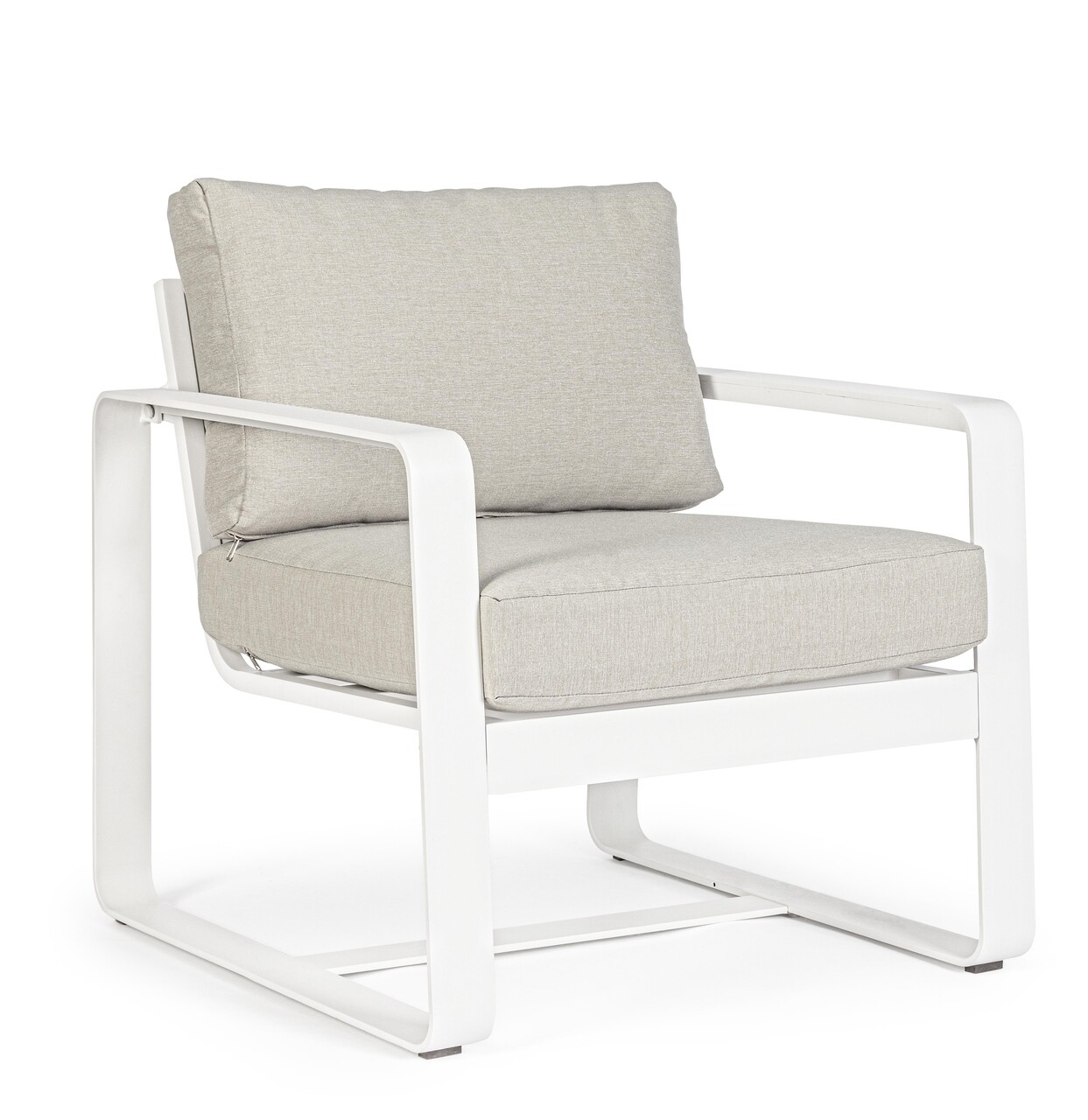 Merrigan kerti/terasz fotel, bizzotto, 74 x 78 x 84 cm, alumínium/ofelin szövet, fehér
