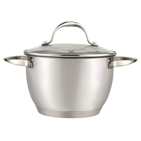 Muhler fedeles edény, MR-509S, rozsdamentes acél / üveg, 20 cm, 3,4 L