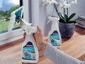 2 az 1-ben ablaktisztító spray ablaktisztítóhoz, Leifheit, műanyag / mikroszálas