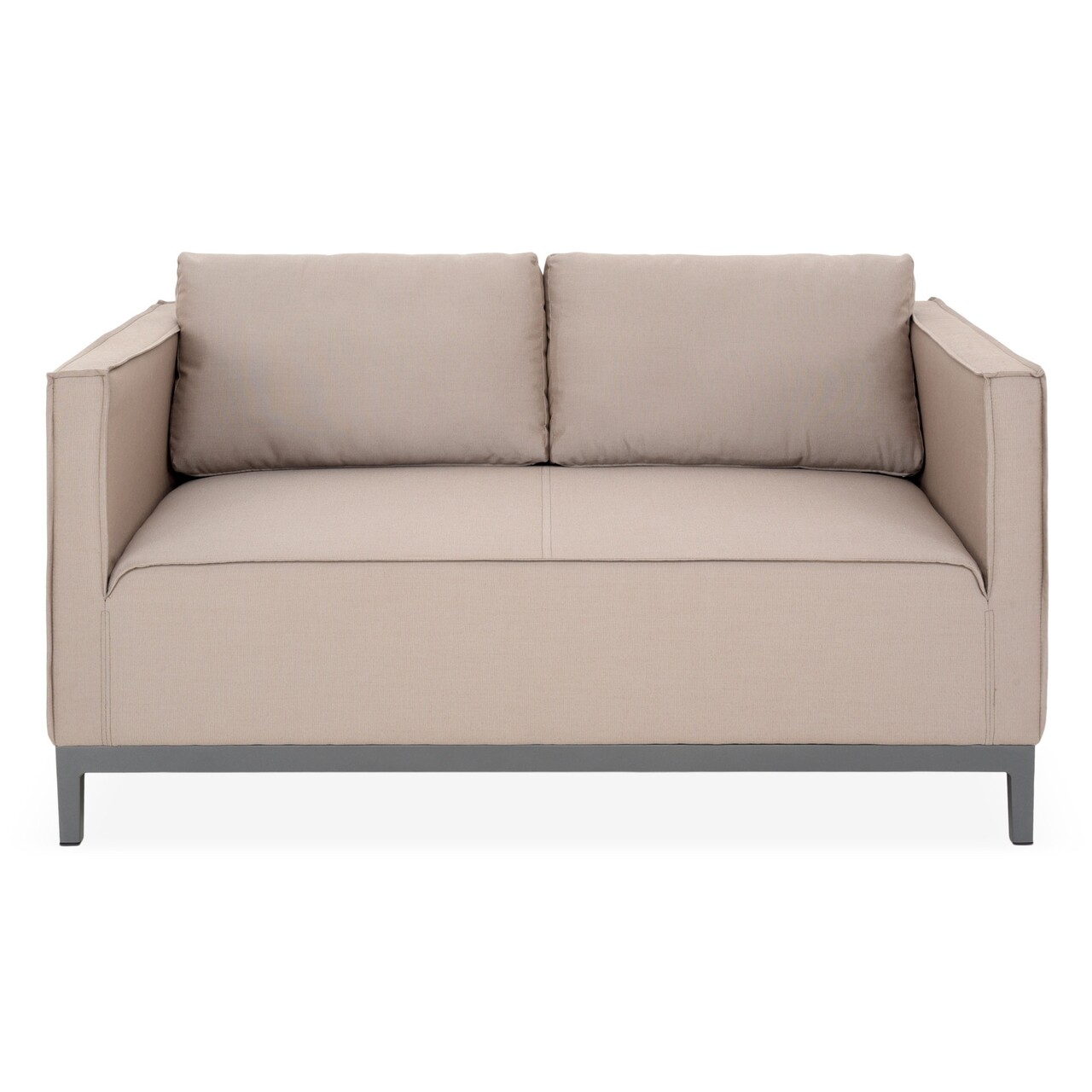 Maison eon kétszemélyes kanapé, l.140 l.85 h.67 cm, alumínium, szürke