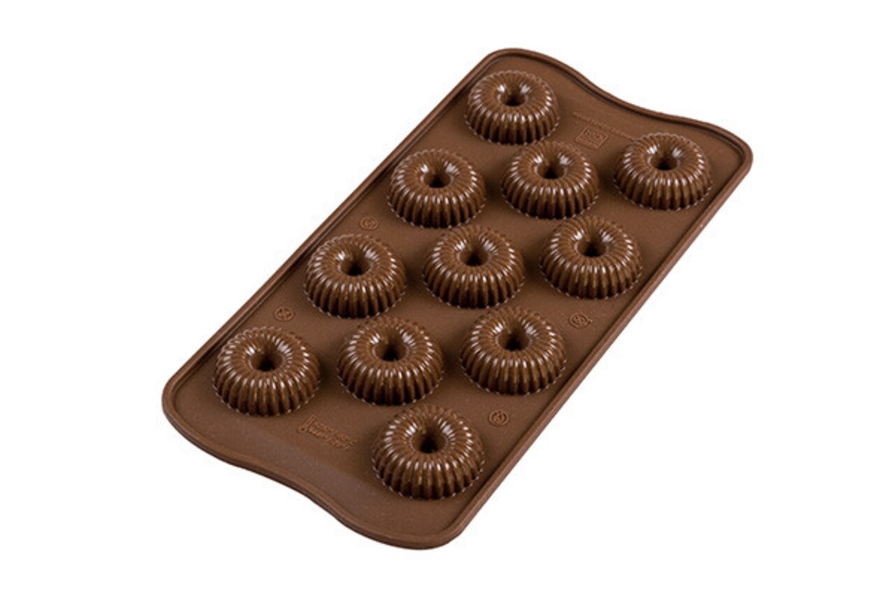 Koronás Szilikon Sütőforma, Silikomart Easy Choco, 15 Forma, Ø3 Cm