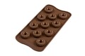Koronás szilikon sütőforma, Silikomart Easy Choco, 15 forma, Ø3 cm