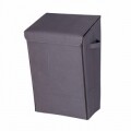 Szürke szennyeskosár, Wenko, rögzítő rendszerrel, 30 l, poliamid / polipropilén, szürke