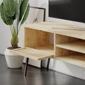 Naív TV komód, Decotie, 143x35,6x50,7 cm, melamin forgácslap, tölgy