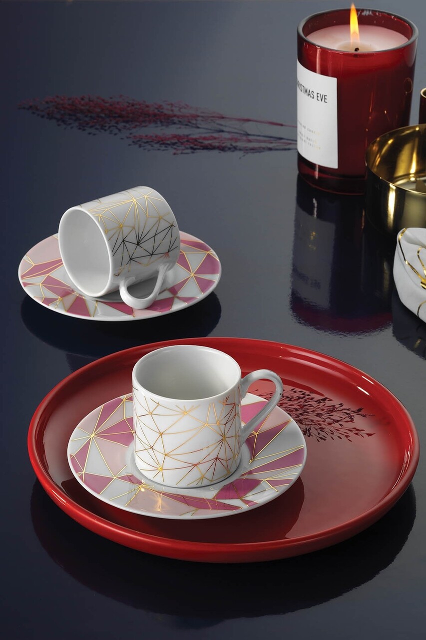 Kutahya Porselen Kávés szett, RU04KT43011362, 4 darabos, porcelán