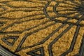 Bejárati szőnyeg, Oliva szőnyegek, Promo Mezzaluna 4, Virág, 40 x 60 cm, gumi / kókusz rost, barna / fekete