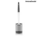 WC kefe szappanadagolóval, Bruilet InnovaGoods, öntapadós fali tartó, 10x45 cm
