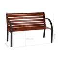 Walnut Kerti pad, 120 x 62 x 82 cm, acél/fa