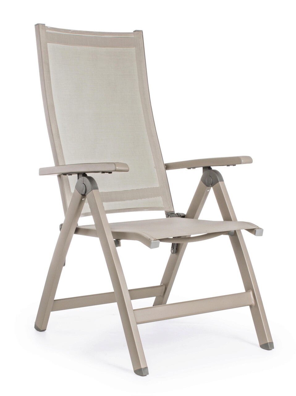 Victor kerti szék, bizzotto, állítható 5 pozícióban, 59 x 71 x 113 cm, alumínium/textil, grézs