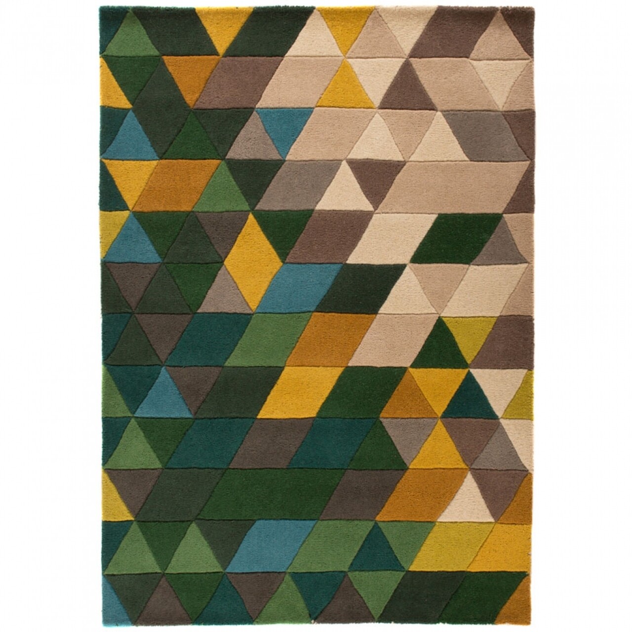 Illusion Prism Green / Multi Szőnyeg, Flair Szőnyegek, 160 X 220 Cm, 100% Gyapjú, Többszínű