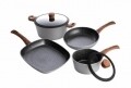 Set de gatit Majestic, Heinner Home, 6 piese, aluminiu turnat, gri