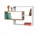 Raft pentru perete, Wooden Art, Sementha White Walnut, 104.1x66.2x22 cm
