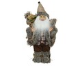 Santa w giftbag & branch Dísz, Decoris, 25x15x30 cm, poliészter, színes