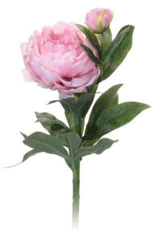 Művirág Peony, 17x17x61 cm, poliészter, világos rózsaszín