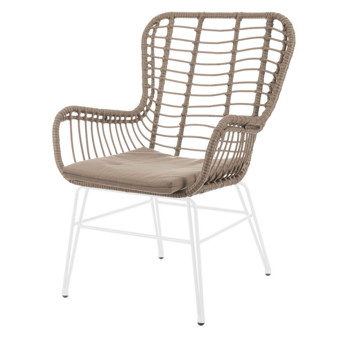 BigBuy Home Ariki Kerti szék v2, 63 x 67 x 97 cm, acél/szintetikus rotáng