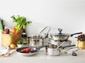 Wok serpenyő fedővel, Tefal, Daily Cook, 28 cm Ø, rozsdamentes acél