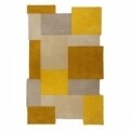 Szőnyeg absztrakt kollázs Ocher, Flair szőnyegek, 120x180 cm, gyapjú, okker