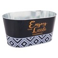 Enjoy Life Virágtartó, Creaciones Meng, 22.5x11 cm, fém