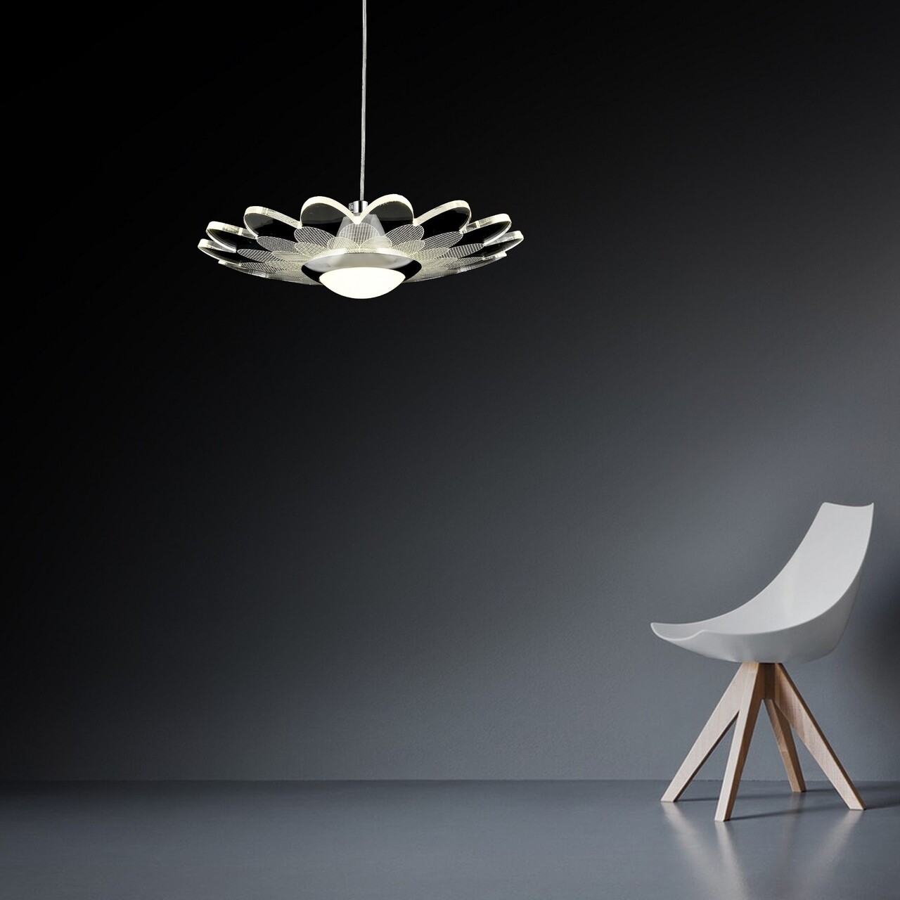 Sage Csillár, Papatya Tekli Sarkıt, 9 W, 4000K, fém