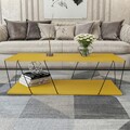 Labranda Dohányzóasztal, Kalune Design, 120x50x30 cm, sárga/fekete