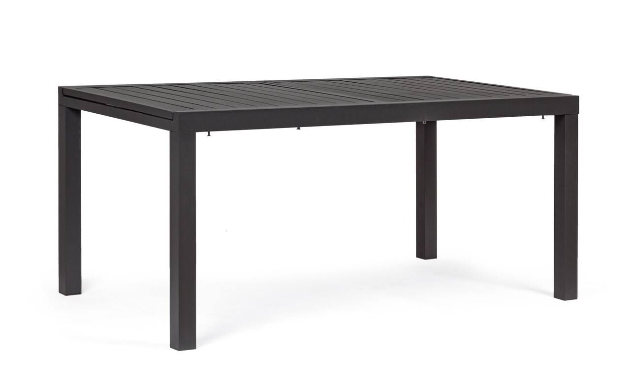 Hilde Kihúzható kerti asztal, Bizzotto, 160-240 x 90 x 75 cm, alumínium, szénszín