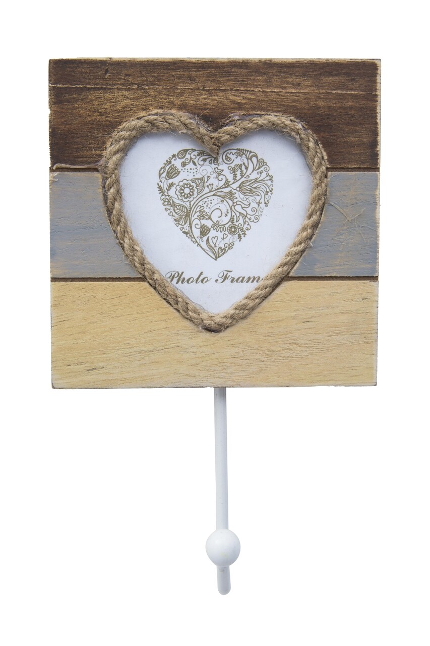 HEART FRAME barna és szürke mdf akasztó