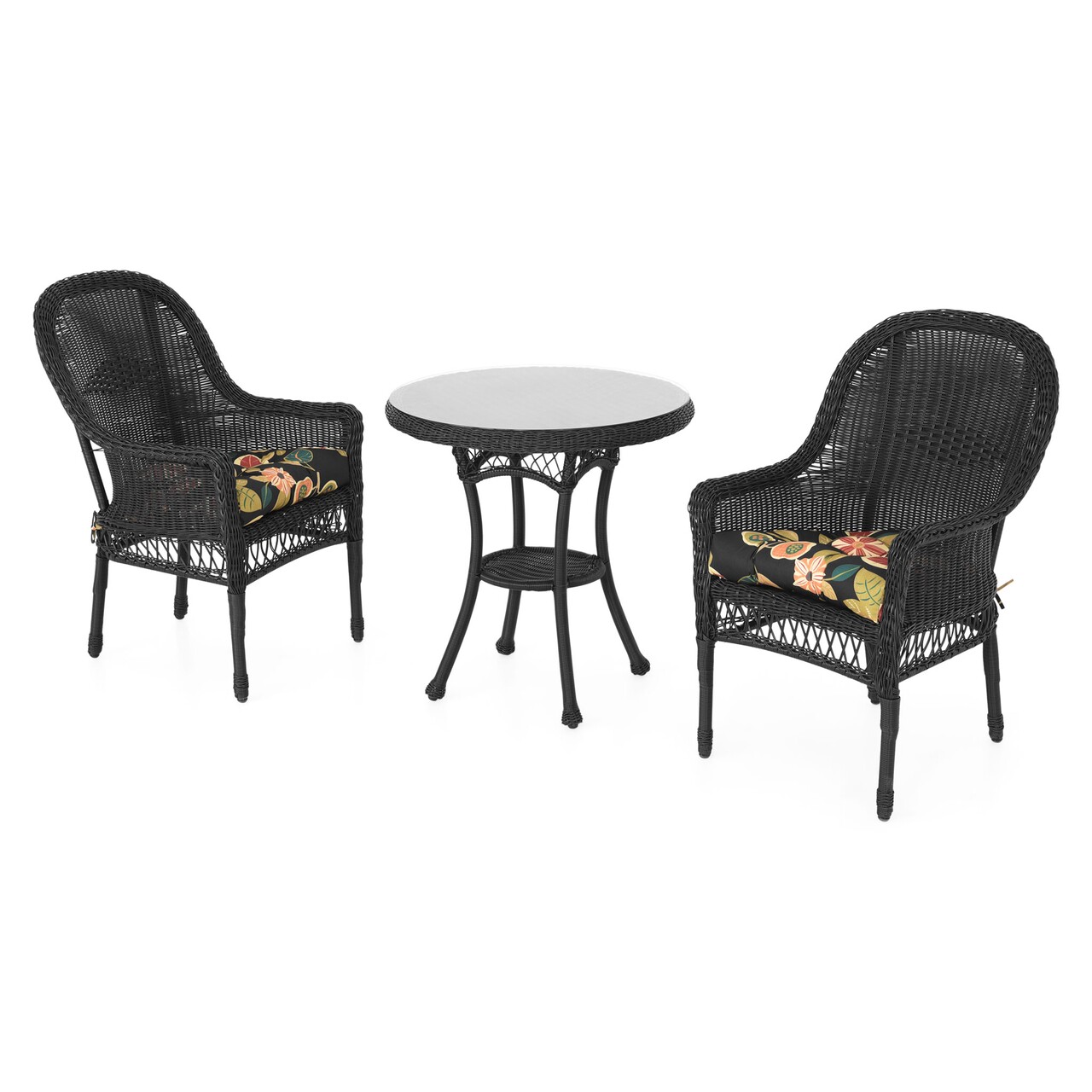 Maison susa 2 db szék és kerek asztal, acél, fekete/színes
