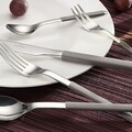 24 részes evőeszköz készlet, Villeroy & Boch, S + Taupe evőeszközök, rozsdamentes acél / szilikon