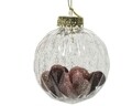 Gömb Mini Bauble, Dekor, Ø8 cm, műanyag, átlátszó / többszínű