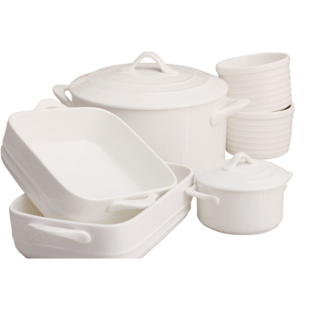 6 sütőedény készlet, maxwell & williams, white basics chef bakeware, porcelán, fehér