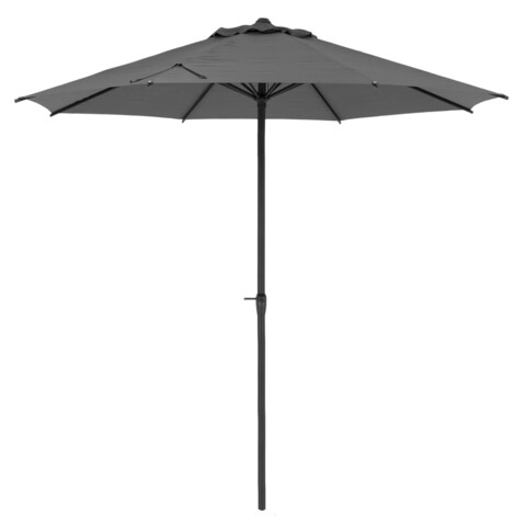 Calpe Kerek napernyő forgókarral, H.250 D.300 cm, alumínium, fekete/szürke