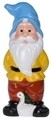 Dwarf with swan díszítés, 17x12x40 cm, kerámia, tarka