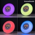 Ébresztőóra hangszóróval és napfelkelte effektussal, Slockar InnovaGoods, Bluetooth, USB, RGB, 16x16 cm, 16x16 cm