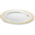 2 db tányértartó készlet, Vidivi, Baguette, D.32 cm, üveg, átlátszó / arany