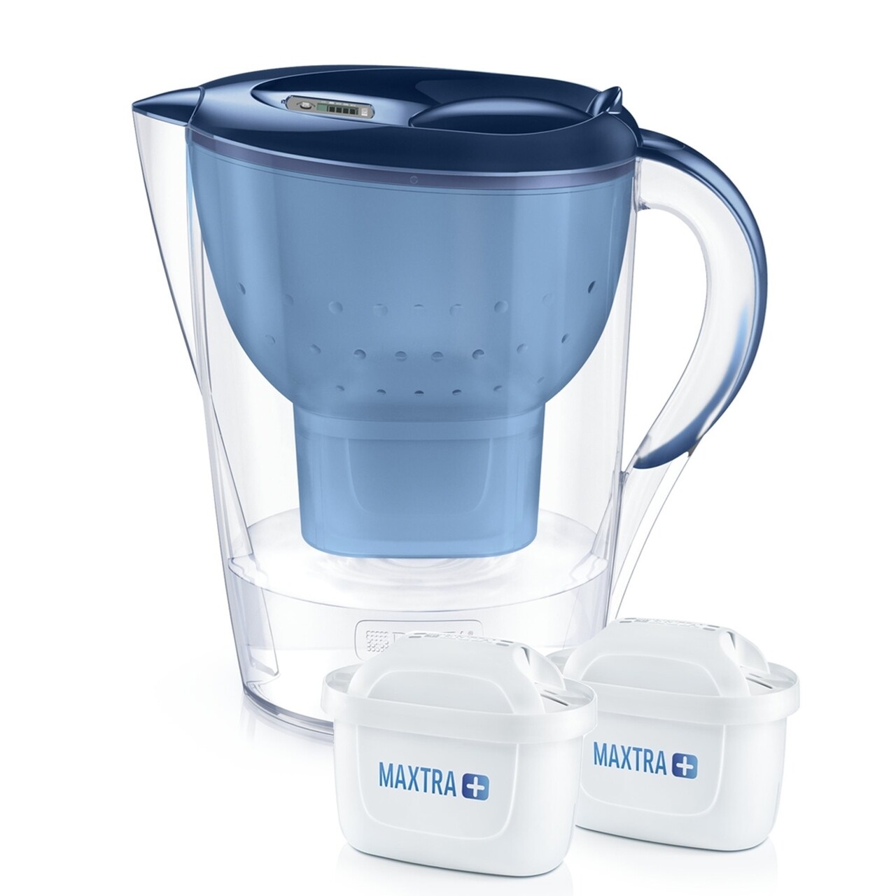 Brita szűrőpohár, Marella XL MAXTRA +, műanyag, 3,5 L, + 2 szűrő, kék