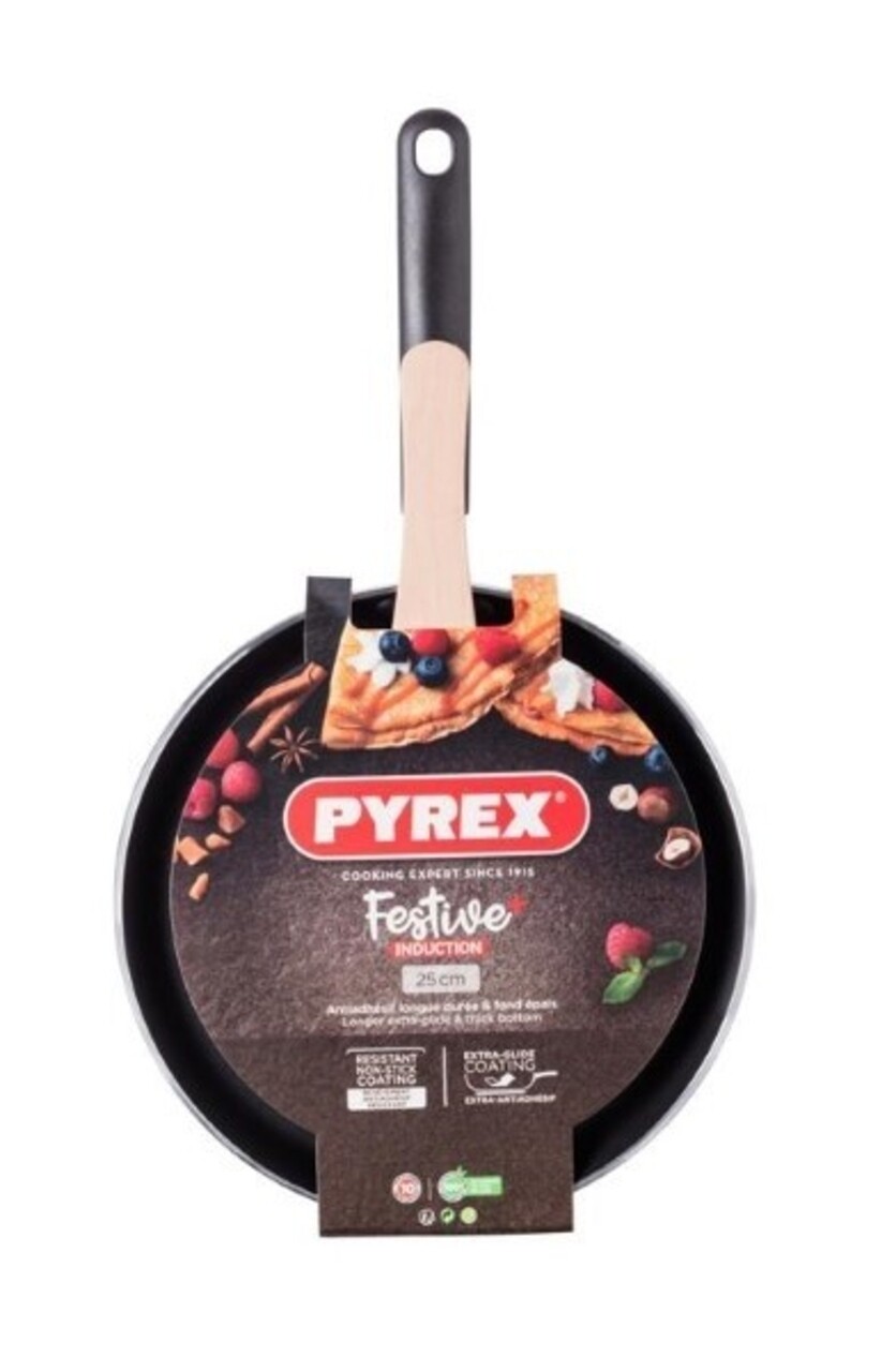 Palacsinta Tepsi Spatulával, Pyrex, 25 Cm Ø, Alumínium