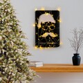 Tanelorn Fénydekoráció, XMASBLACK-006, 39x59 cm, fém, fekete