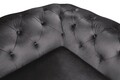 Oxford Chesterfield Kihúzható kanapé, 88x216x75 cm, 3 személyes, grafit szürke