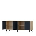 Bufet Silver, Ametti, 160 x 42 x 75 cm, oak/antracit
