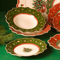 Desszerttányér, Villeroy & Boch, Toy's Delight Green, 24 cm, prémium porcelán
