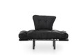 Nitta Single kihúzható fotel, Futon, 135x70 cm, fém, fekete