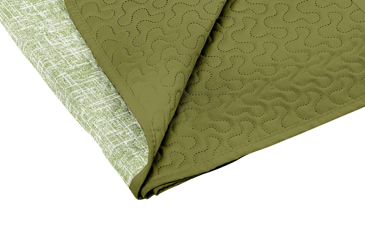 Alcam Steppelt Megfordítható ágytakaró, 210x220 Cm, Green Jeans