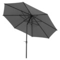 Calpe Kerek napernyő forgókarral, H.250 D.300 cm, alumínium, fekete/szürke