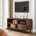 TV Komód, Vasagle, 120 x 40 x 50 cm, PAL/acél, rusztikus barna