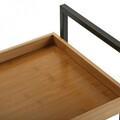 Versa Zsúrkocsi 3 polccal, Bamboo, 34 x 70 x 37.5 cm, bambusz/fém, barna/fekete