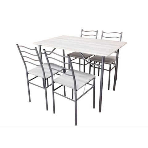 Bedora Mirazur étkező / konyhai szett, asztal 4 székkel, 110x70x75 cm