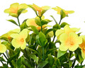 Floare artificiala in ghiveci Catharanthus, Decoris, Ø10 x 25 cm, hartie, galben
