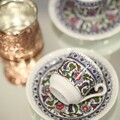 6 csésze + 6 tányér készlet, Kutahya Porselen, GZ12KT601860, 50 ml, porcelán, többszínű