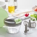 InnovaGoods kézi húzható aprítógép, 12,5 x 9,5 cm, 400 ml, műanyag / rozsdamentes acél