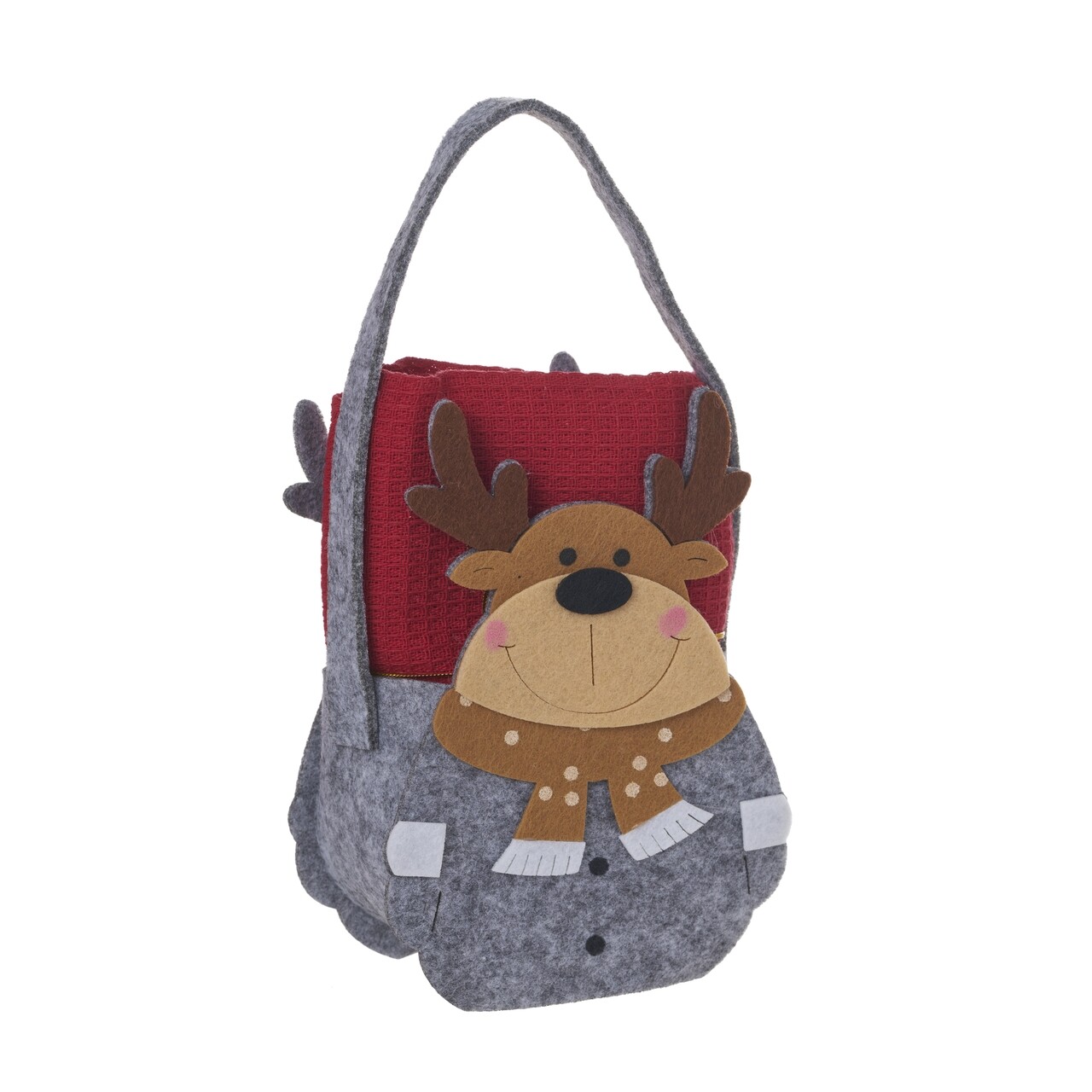 Konyha törölköző rénszarvas táskával, Heinner, 38x64 cm, pamut, többszínű